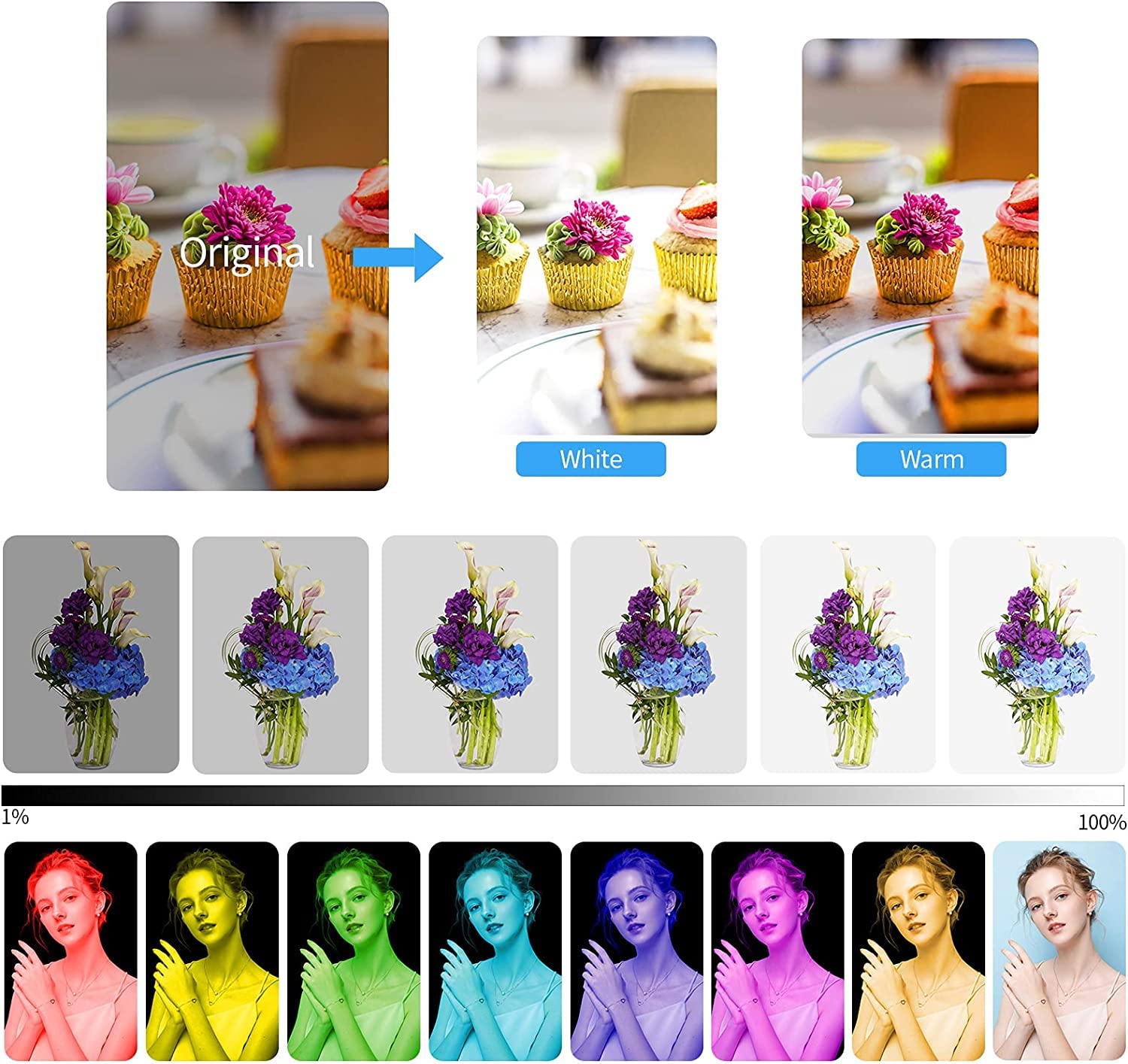 ZORBES RGB LED Light Stick For Photography, Photography Light With RGB CCT Scene Mode, 3000K-6000K Adjustable, 360° Rotation Megnetic Suction Design, 2000mah Battery for YouTube Photoshoot LiveStream ZORBES RGB LED Light Stick For Photography, Photography Light With RGB CCT Scene Mode, 3000K-6000K Adjustable, 360° Rotation Megnetic Suction Design, 2000mah Battery for YouTube Photoshoot LiveStream